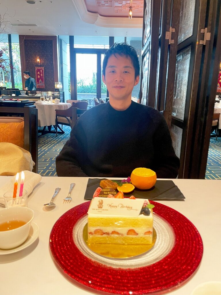 リッツカールトン大阪　中華料理　香桃　誕生日を祝ってもらう