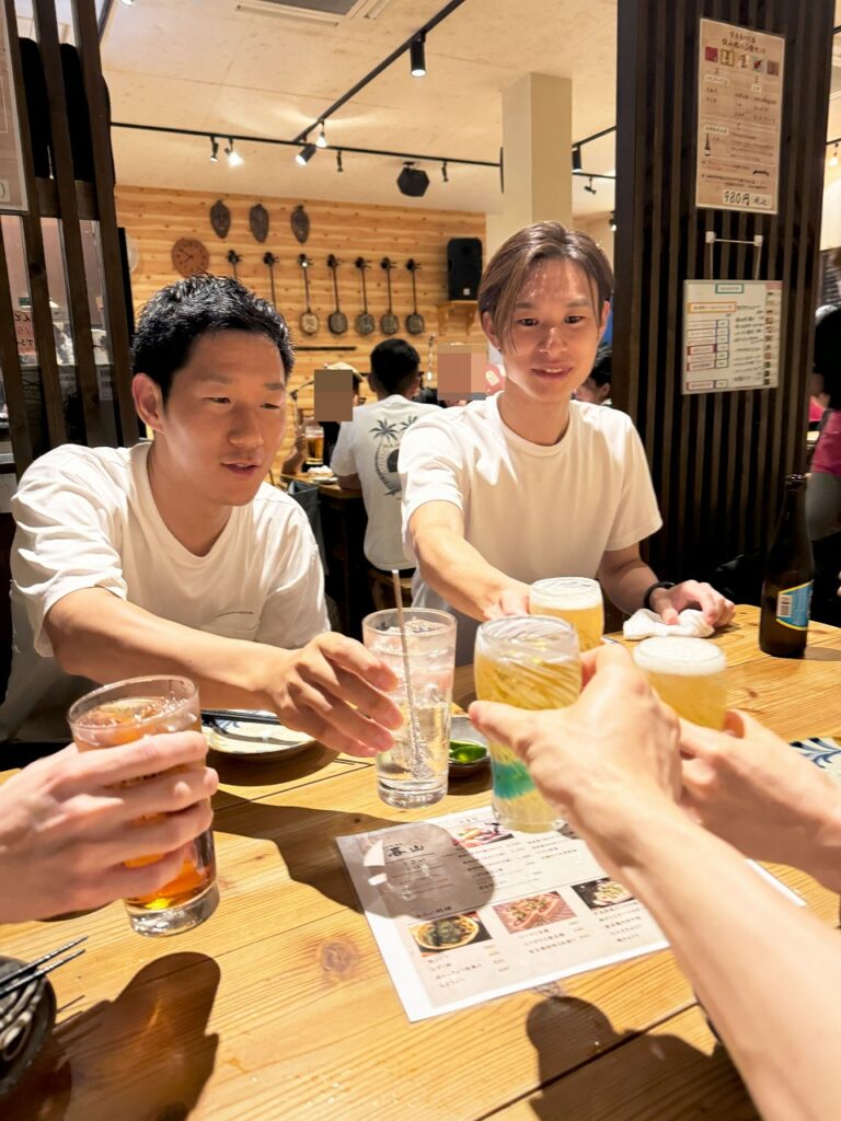 喜山で乾杯