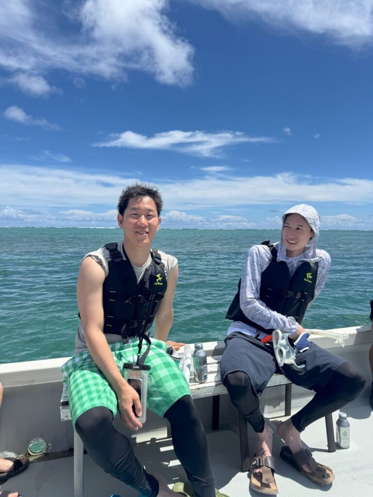 ANAインターコンチネンタルホテル石垣島 シュノーケリングツアー。ボートで沖に向かっています