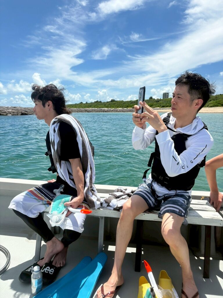 ANAインターコンチネンタルホテル石垣島 シュノーケリングツアー ボートで撮影