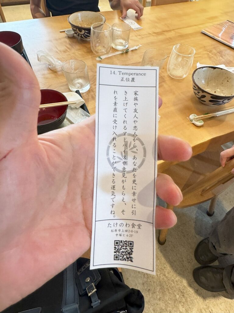 たけのわ食堂、占い