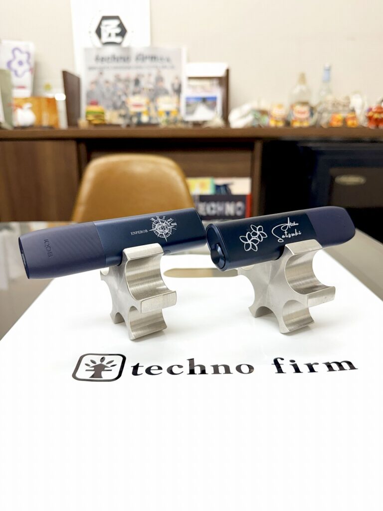 アイコスIQOSにレーザーマーキング 大阪府松原市の株式会社テクノファームにお任せください!