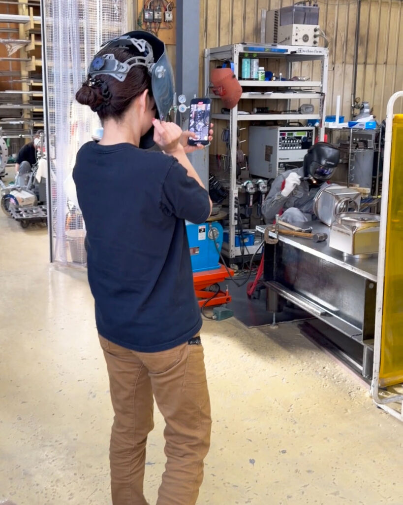 N君を撮影している嫁さん