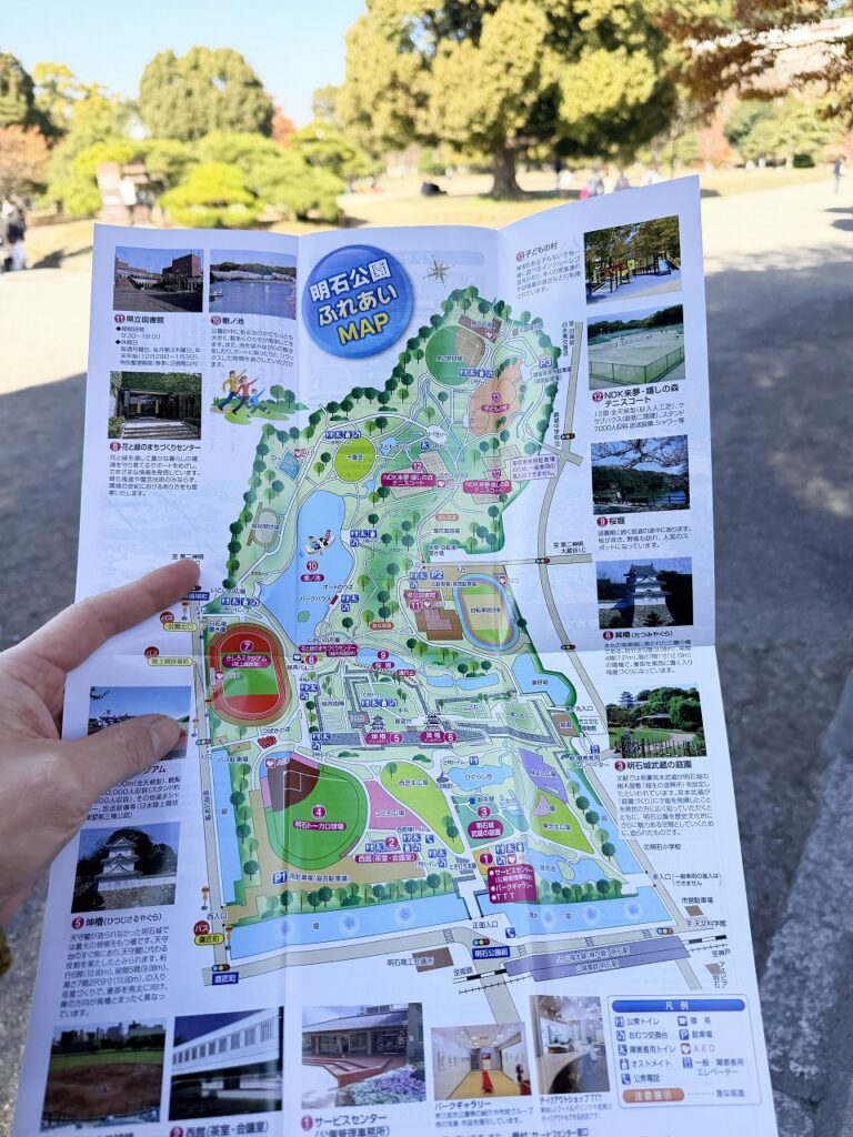 明石城跡、マップ