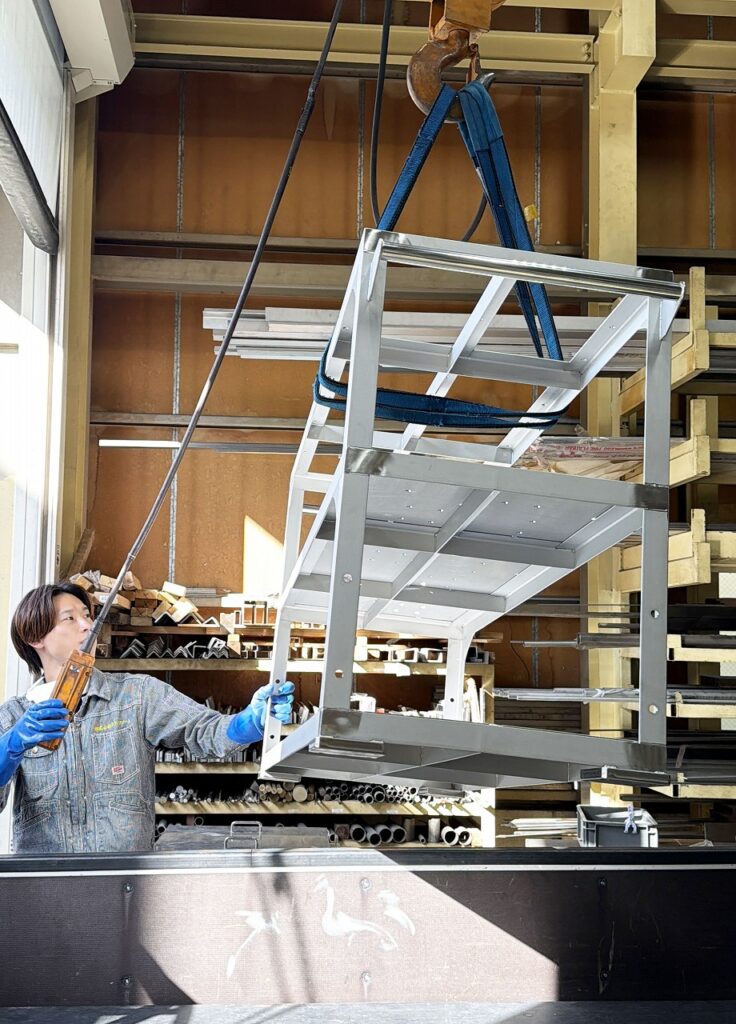 ステンレス架台の製作しました。大阪府松原市の株式会社テクノファームです